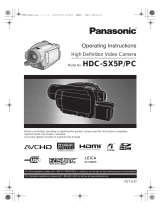 Panasonic HDC-SX5PC User manual