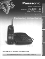 Panasonic KX-TC911-B User manual