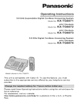 Panasonic KX-TG6074 User manual