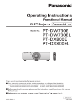 Panasonic PT-DX800E User manual