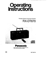 Panasonic RX-DT670 User manual