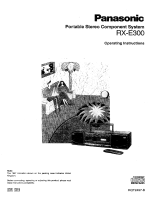 Panasonic RX-E300 User manual