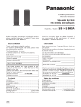 Panasonic SB-HS100A User manual