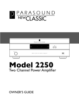 Parasound NewClassic Model 2250 User manual