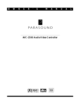 Parasound AVC-2500 User manual