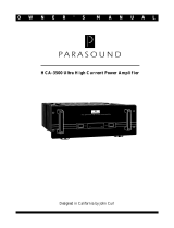 Parasound HCA-3500 User manual