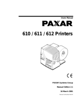 Paxar 612 User manual