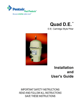 Pentair D.E. Cartridge Style Filter User manual