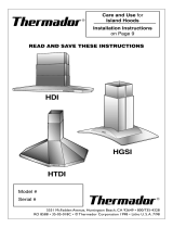 Thermador HTDI User manual