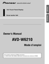 Pioneer AVD-W6210 User manual