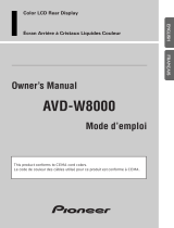 Pioneer AVD-W8000 User manual