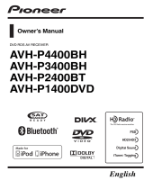 Pioneer AVH-P1400DVD User manual