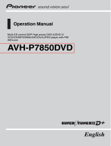 Pioneer AVH-P7850DVD User manual