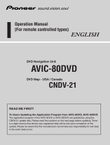 Pioneer AVIC-80DVD User manual