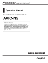 Pioneer AVIC-N5 User manual
