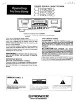 Pioneer CT-W603RS User manual