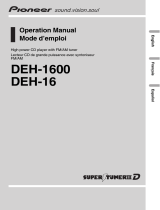 Pioneer DEH-1600 User manual