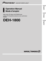Pioneer FM/AM DEH-1800 User manual