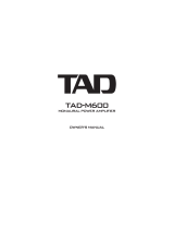 TAD M600 User manual