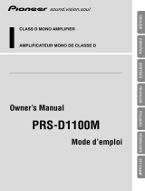 Pioneer PRS-D1100M User manual