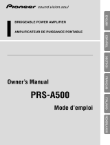 Pioneer PRS-A500 User manual