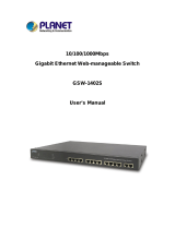 Planet 10/100/1000Mbps Gigabit Ethernet Web-manageable Switch User manual