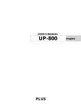 Plus UP-800 User manual