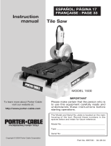 Porter-Cable 1500 User manual