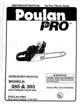 Poulan 305 User manual