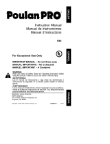 Poulan 33 User manual