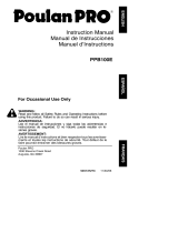 Poulan Pro PPB100E User manual
