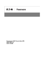 Powerware 2500 User manual