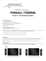 Proficient Audio Systems F400slvr User manual