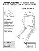 ProForm 400 GL User manual