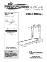 Pro-Form 590 LS Crosswalk 831.299620 User manual