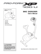 Pro-Form XP 100 U User manual