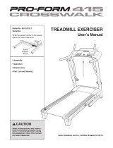 Pro-Form CROSSWALK FIT 415 User manual