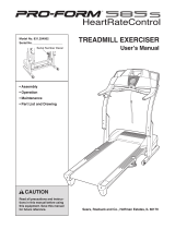 ProForm 585s Treadmill User manual