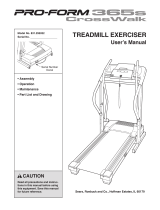 ProForm 365s CROSSWALK User manual