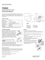 Promaster FM650 Electronic Flash User manual