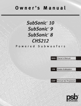 PSB Speakers SubsSonic SubSonic9 User manual