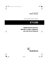 Radio Shack ET-1105 User manual