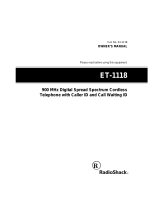 Radio Shack ET-1118 User manual