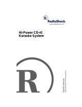 Radio Shack Hi-Power CD+G Karaoke System User manual