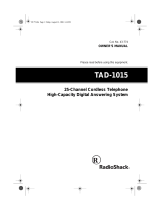 Radio Shack TAD-1015 User manual