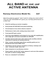 Ramsey Electronics AA7 User manual