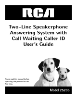 RCA 25205 User manual