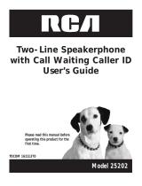 RCA 25202 User manual