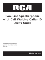 RCA 25204 User manual