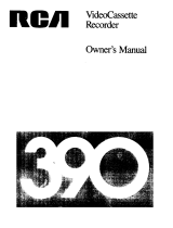 RCA 390 User manual